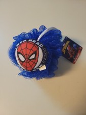Marvel SpiderMan 'Webb Head' Kids Bath Pouf, Blue Ages 3