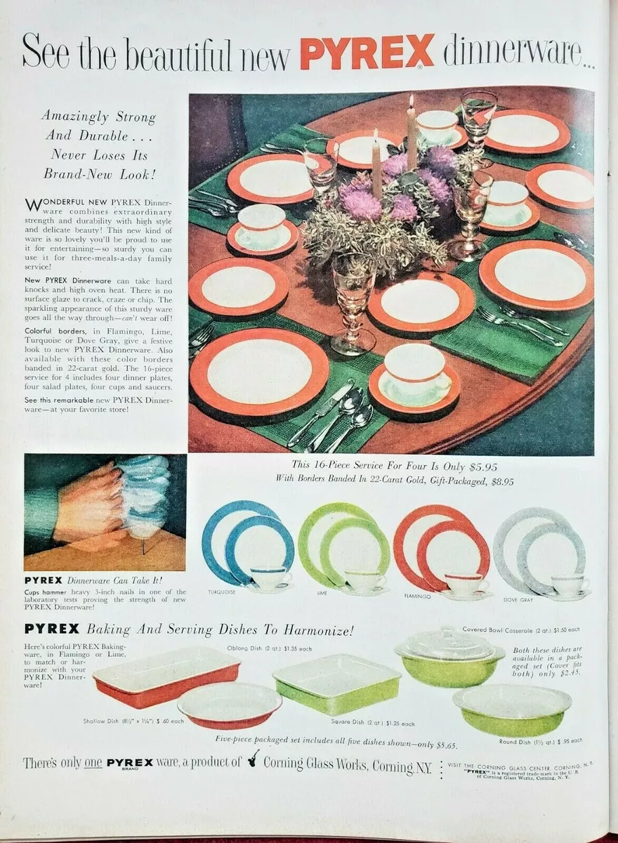 Vintage pyrex cheap dinnerware