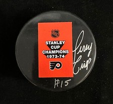 TERRY CRISP Signed Autographed Hockey Puck Philadelphia Flyers COA