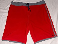 Travis Mathew Swim Trunks Red Mens size 38 Worn 1 Time 