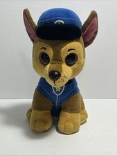 Ty Beanie Boos Paw Patrol Chase 6" Plush Bean Bag Stuffed Animal Toy Rescue Pups