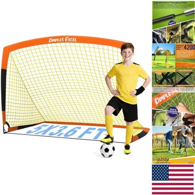 5'x3.6' Pop-Up Soccer Goal for Kids - Quick Setup, Ultimate Backyard Enjoyment