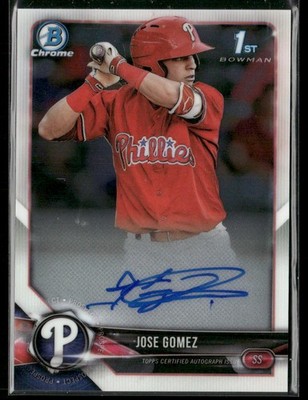2018 Bowman Chrome #CPA-JG Jose Gomez Prospects Autographs
