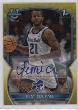 2022 Bowman U Chrome Prospect Yellow Refractor 61/75 Femi Odukale #20 Auto dq2