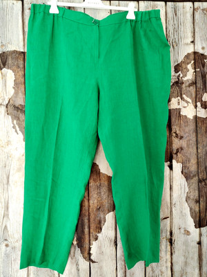  MARINA RINALDI  Trousers in LINEN   PLUS size MR 33= US 24W_ It62_ De54_ Gb28
