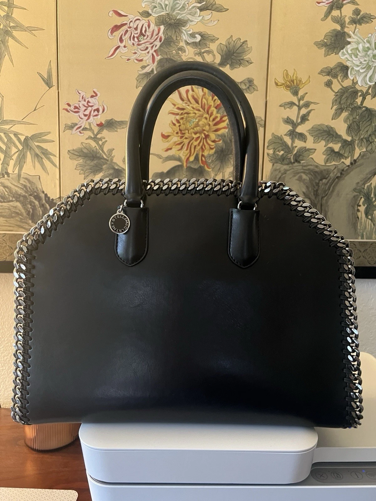 Stella McCartney — Stella McCartney Large Falabella Top Handle Satchel Black
