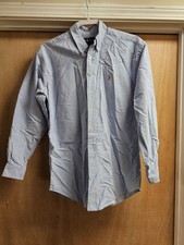 Ralph Lauren Mens Shirt 15.5- 33 Yarmouth Cotton Pinpoint Oxford Classic Blue