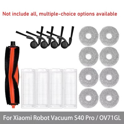 Main Side Brushes/Filters/Mop Accessories For Xiaomi Robot Vacuum S40 Pro