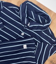 Tommy Bahama Active Boys Polo Shirt Small 5/6 Navy Blue Striped