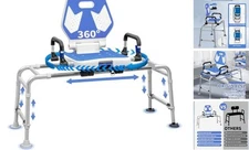 Sliding Shower Chair Swivel Tub Transfer Bench White swivel sliding bath chair