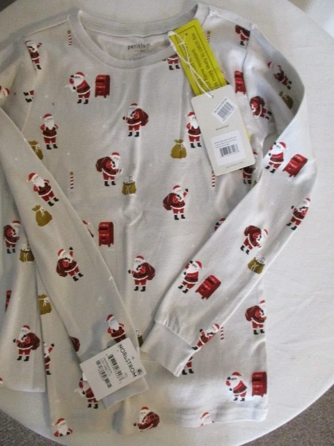 Nuevo con etiquetas Juego de pijama Nordstrom Petit Lem Santa Polo Norte 2 piezas en gris claro talla 7 Foto 2 de 4