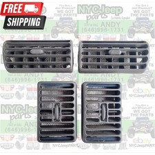 Set Of 4 Air Vents 97-06 Jeep Wrangler Tj Corner Center Vent Dash Bezel Ac Ac