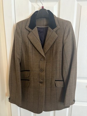 Shires Huntingdon Tweed Show Jacket green check ladies 34