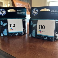 HP 110 Tri Color Ink Cartridge Exp 09/ 2016 New In Box Sealed X2