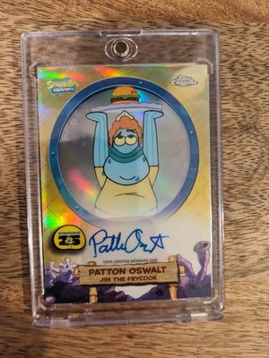 2025 Topps Chrome SpongeBob- Patton Oswalt  Jim The Fry cook  Autograph