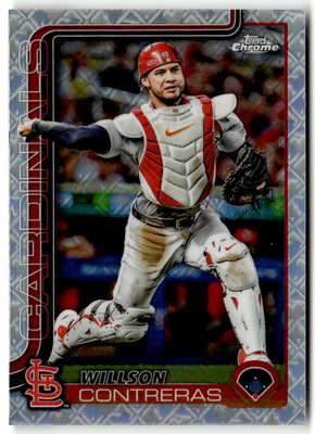 Topps Chrome MLB Baseball 2025 No. 82 Willson Contreras Logo Refractor