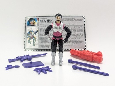 Vintage 1994 G.I. Joe Metal-Head v2 ARAH Action Figure Complete + Cut File Card