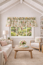 Multi-colored Floral Valance, Garden Valance, Flower Valance Curtain