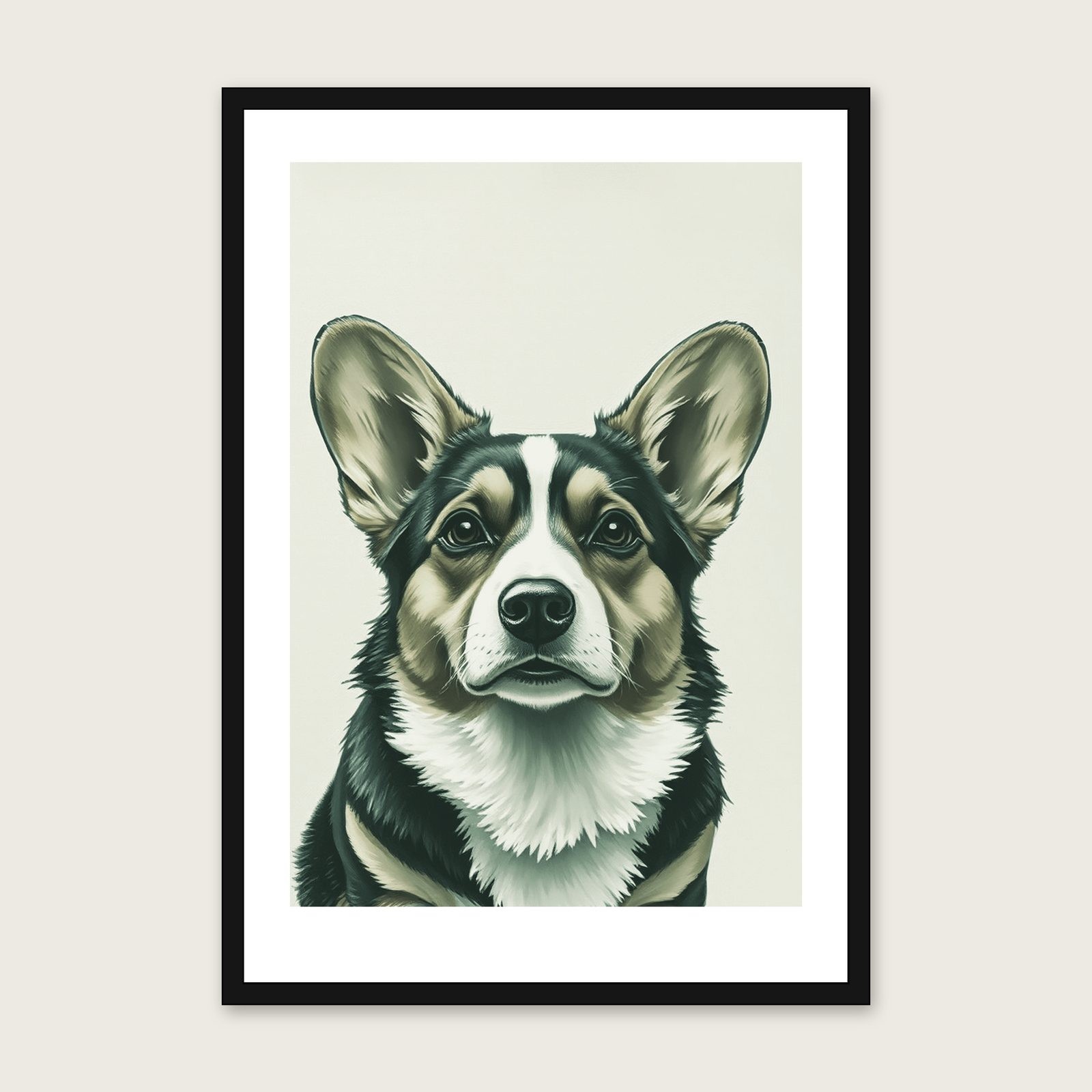 Impasto Style Welsh Corgi Print - Animal Framed Wall Art Picture | eBay UK