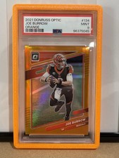PSA 9 2021 Donruss Optic Joe Burrow Orange Color Match /199 Bengals 🐅 2nd year
