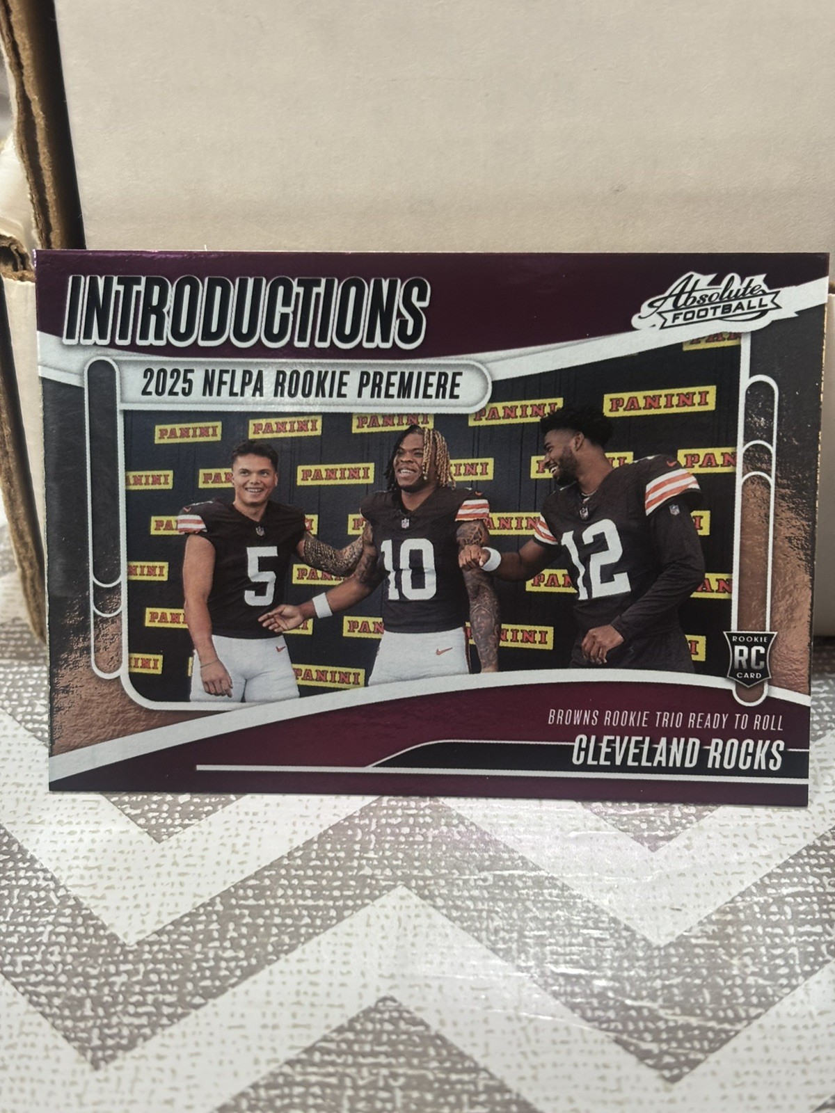 Judkins/Sanders/Gabriel 2025 Panini Absolute #I-QJS Introductions Browns RC