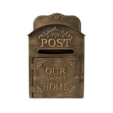 Wandbriefkasten aus Metall Vintage Briefkasten mit Postschlitz Wetterfest