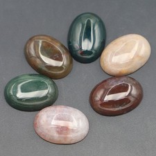 10pcs 18x25mm Natural Indian Agate Stone Oval CAB CABOCHON DIY Jewelry No Holes