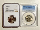 1978 and 1979 Washington Quarters PCGS and NGC MS66 25C UNC MS 66 Lot of 2 Coins