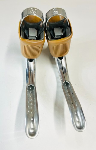 Vintage Used 1980s Campagnolo Super Record (Victory) Brake Levers, Brown Hoods - Picture 4 of 7