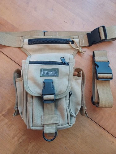 Maxpedition Thermite Versipack Khaki Green Sling Bag Drop Waist Thigh Strap 401K