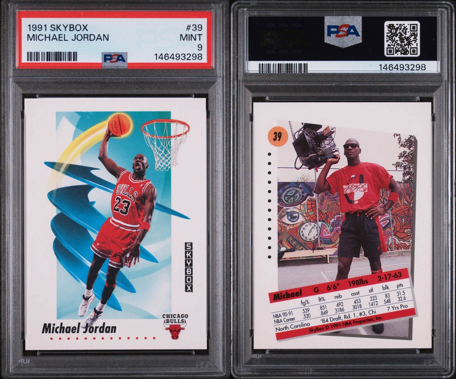 1991-92 Skybox Michael Jordan #39 Mint PSA 9 MINT view 4