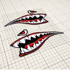 Reflective Shark Mouth Vinyl Sticker Flying Tigers Teeth Decal Motorcycle Helmet