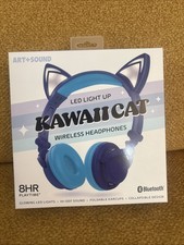 ART SOUND LED Light Up Kawaii Cat Bluetooth Wireless / Wired Headphones