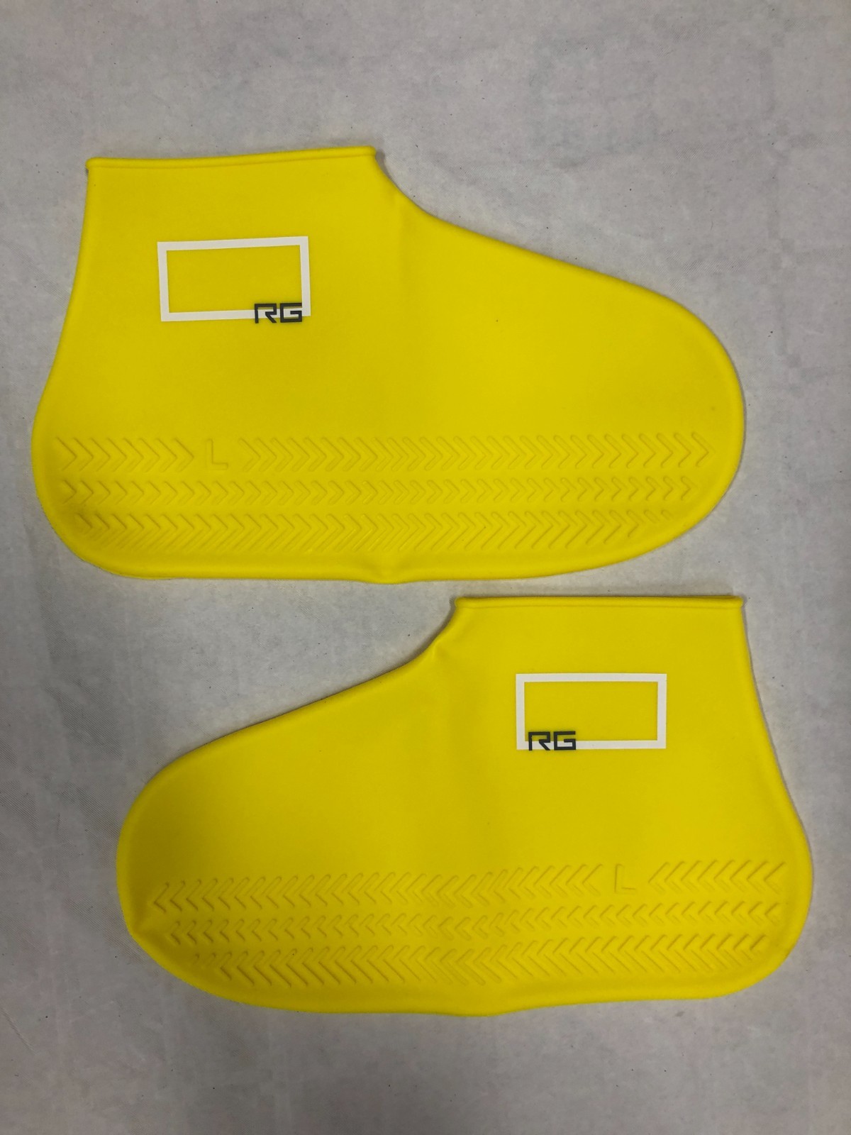 Couvre-chaussures RG jaunes en silicone étanche pour boots d'équitation taille M