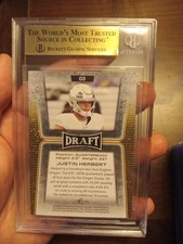 Leaf 2020 Draft Justin Herbert Rookie #03 Beckett Graded Gem Mint Football Card. rookie card picture