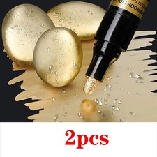 2Pac Metallic Liquid Chrome Mirror Marker Pen Waterproof Paint Pens Craftwork DI