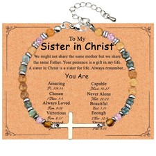Cross Bracelet for Women, Christian Gifts for Women,Confirmation Baptism Ea - 03
