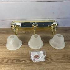 Livex Lighting 1003-25 Belmont 3-Light Bath Light, Polished Brass and Chrome