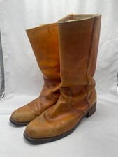 Vintage Frye Campus Model 3575 Brown Orange Leather Boots Size 14D Women s USA