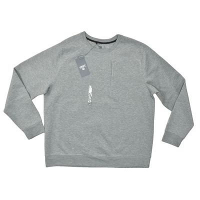 VRST Men's Mid Gray Heather Crewneck Pullover Fleece Performance Size XL NEW