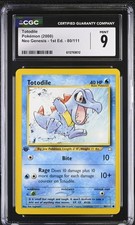 2000 Pokemon Totodile 1st Edition Neo Genesis CGC 9 Mint 