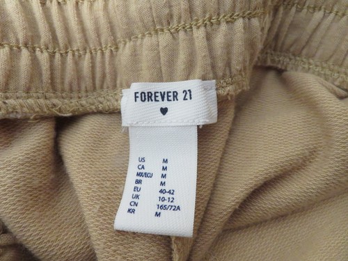 Forever 21 Damen Jogginghose hellbraun beige mit Bündchen. Größe Medium 10-12 elastischer Bund - Bild 2 von 5