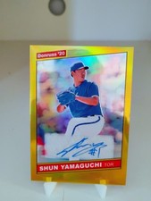 ⚾ 🟦⬜2020 Panini Donruss Optic GOLD 2/10 RETRO Shun Yamaguchi Rookie Auto ⬜🟦⚾