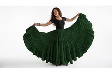 Women Chiffon 25 Yard 4 Tier Skirt Belly Dance Ruffle Gypsy Flamenco Boho Maxi