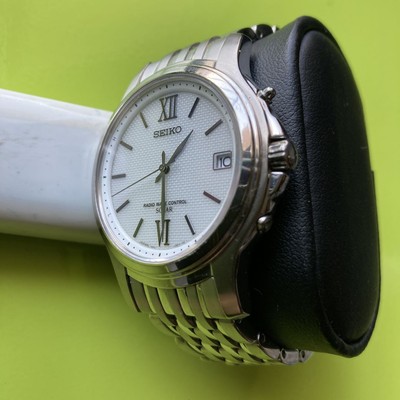 Seiko Dolce 7B22-Oaro Analog Solar Men Radio Date Titanium Watch