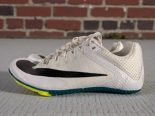 Nike Zoom Rival Sprint Track Field Spikes Shoes White Men's Size 2 Womens 3.5