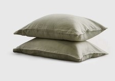 NWOT Quince King Pillowcase Set 2 Aloe Linen