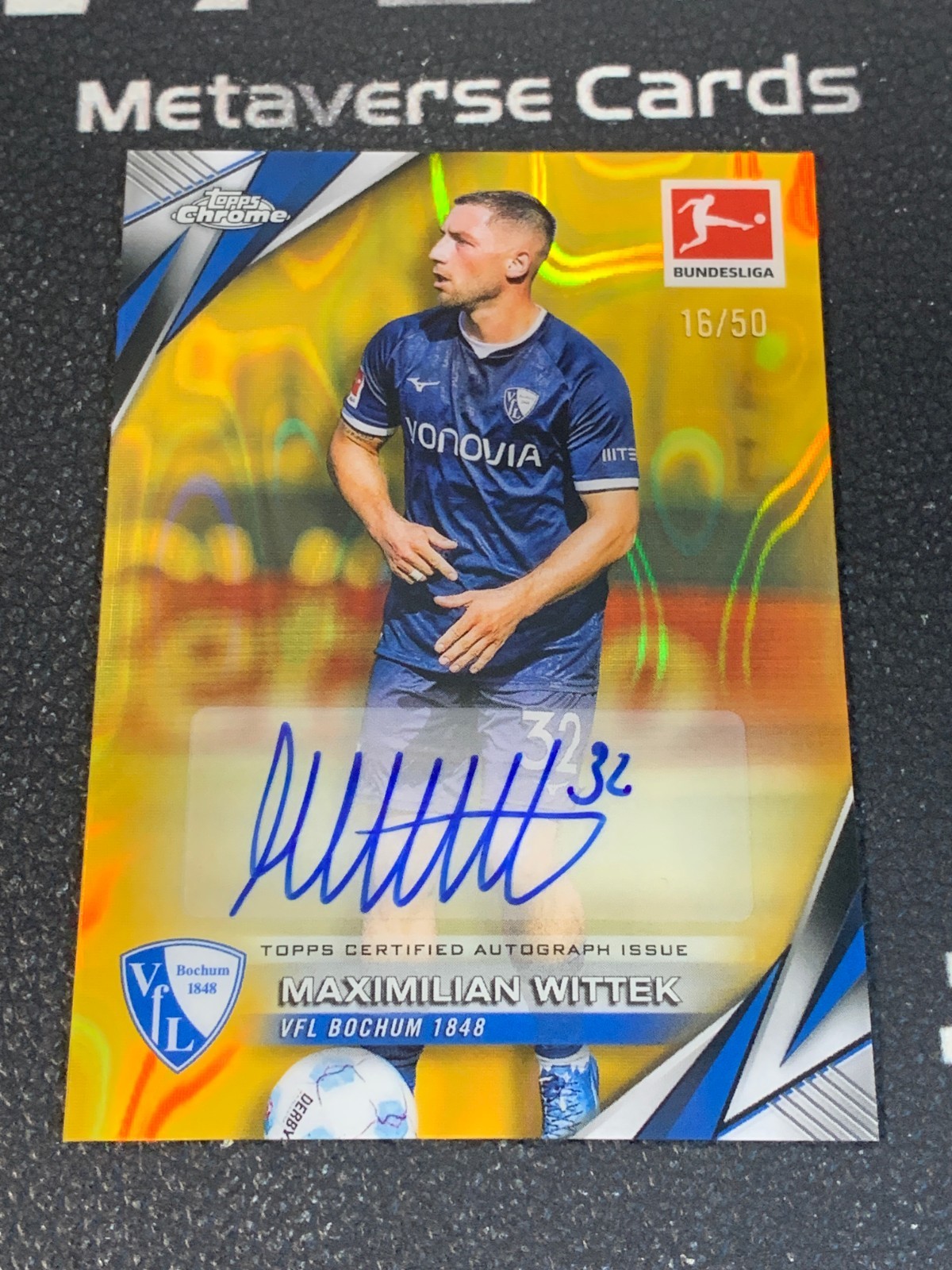 2024-25 Topps Chrome Bundesliga Maximilian Wittek Gold Lava Refractor Auto /50