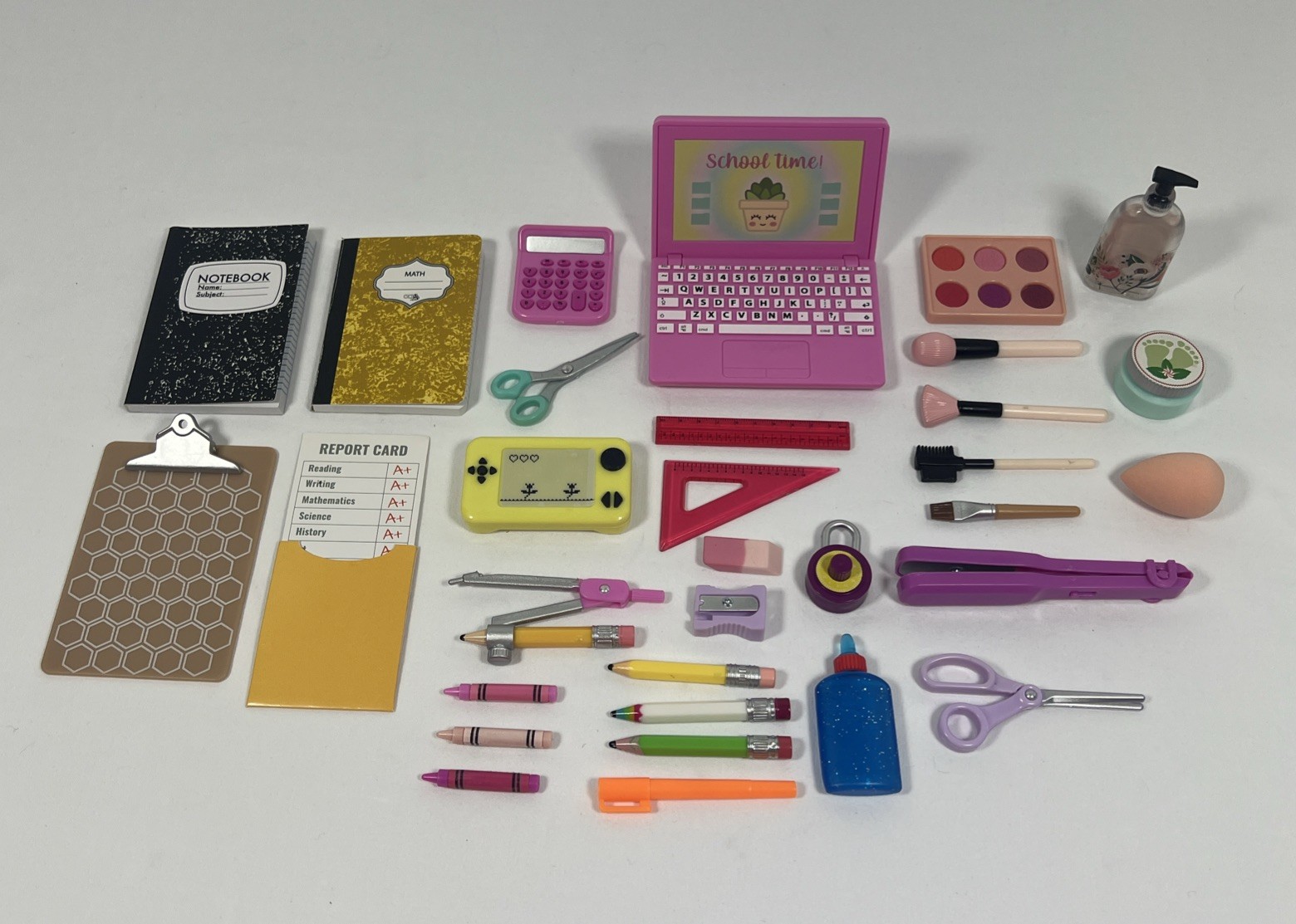 Our Generation Doll School Supplies & Cosmetics Lot of 32 Do