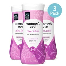 Summer's Eve Island Splash Daily Refreshing Wash 15 fl oz - 3 Pack - New